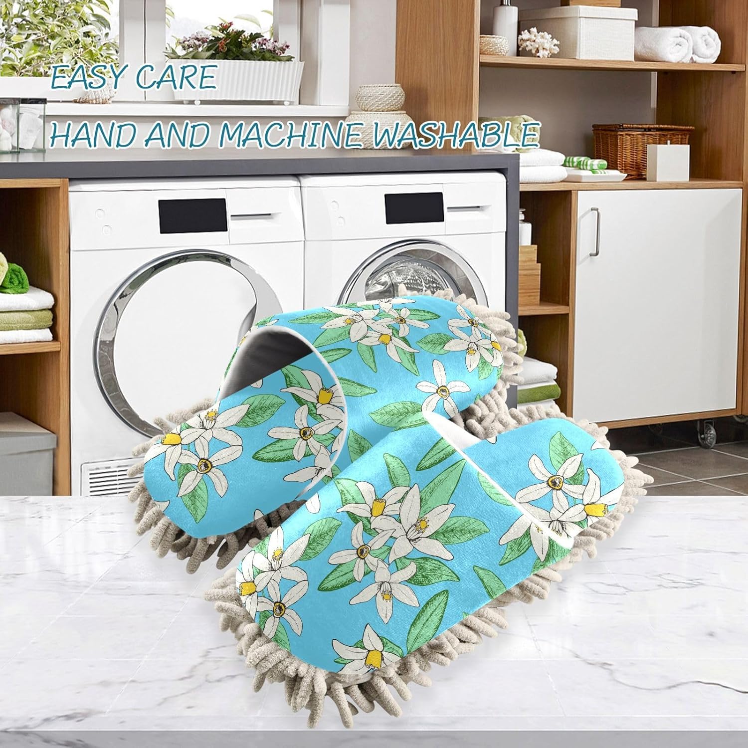 Kigai Microfiber Slippers with Floral Spring Pattern