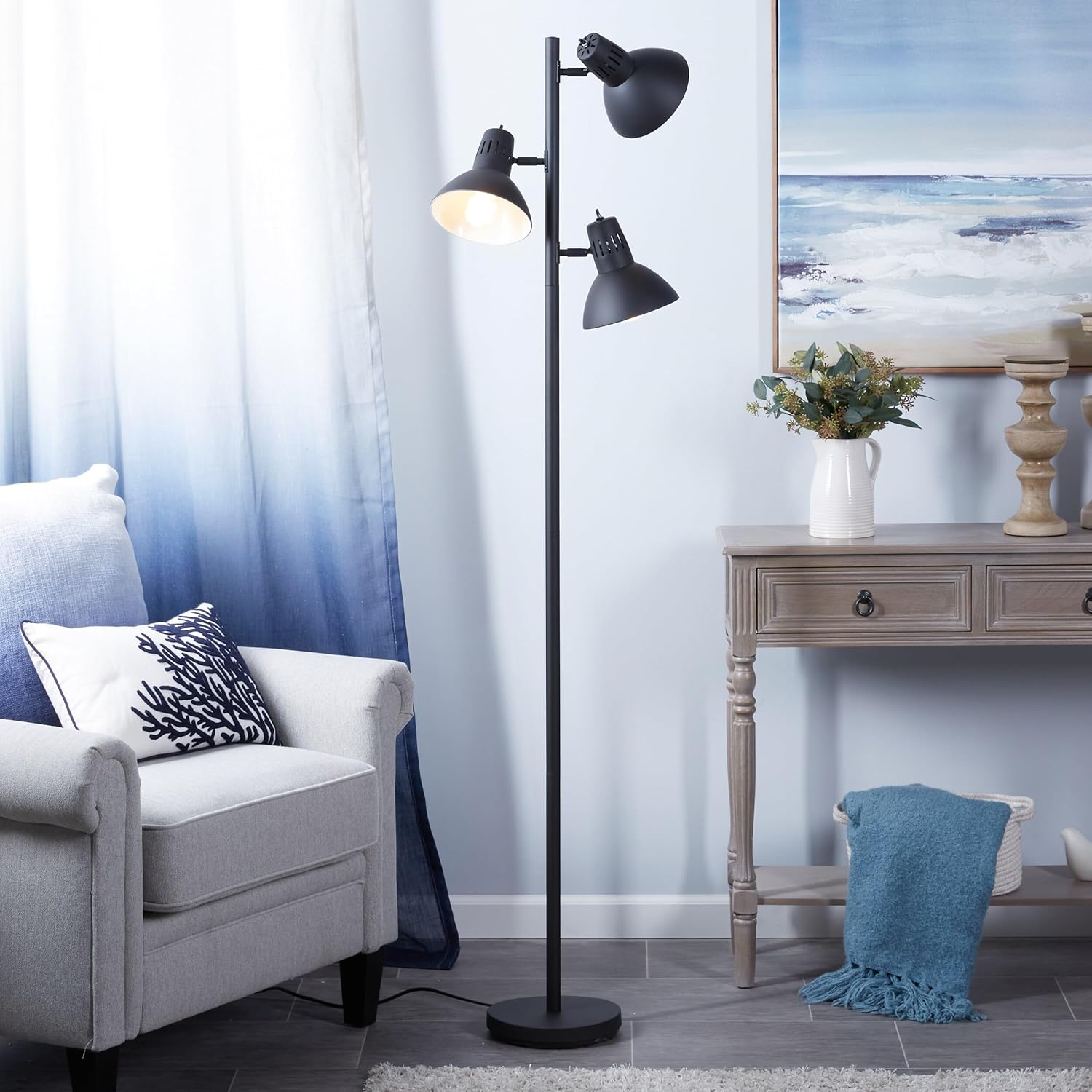 Litex Industries 3 Track Tree Floor Lamp in Bronze Finish