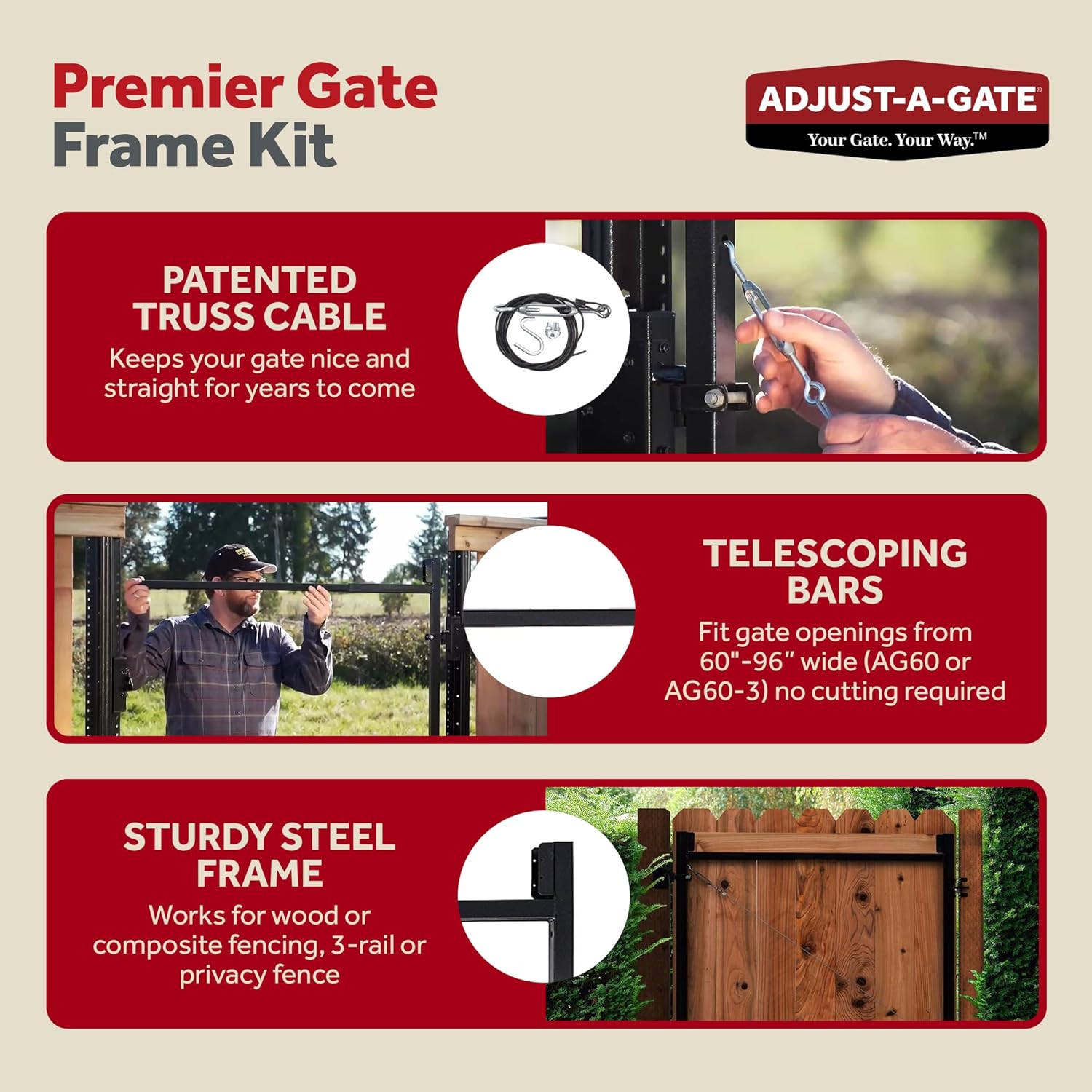 Adjust-A-Gate Full Frame Gate Kit 60-96 x 5-6