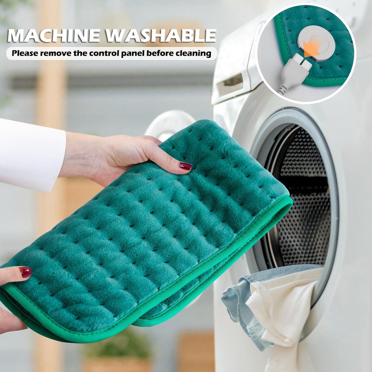 MEETMET Heating Pad for Back Neck Shoulder Pain Relief