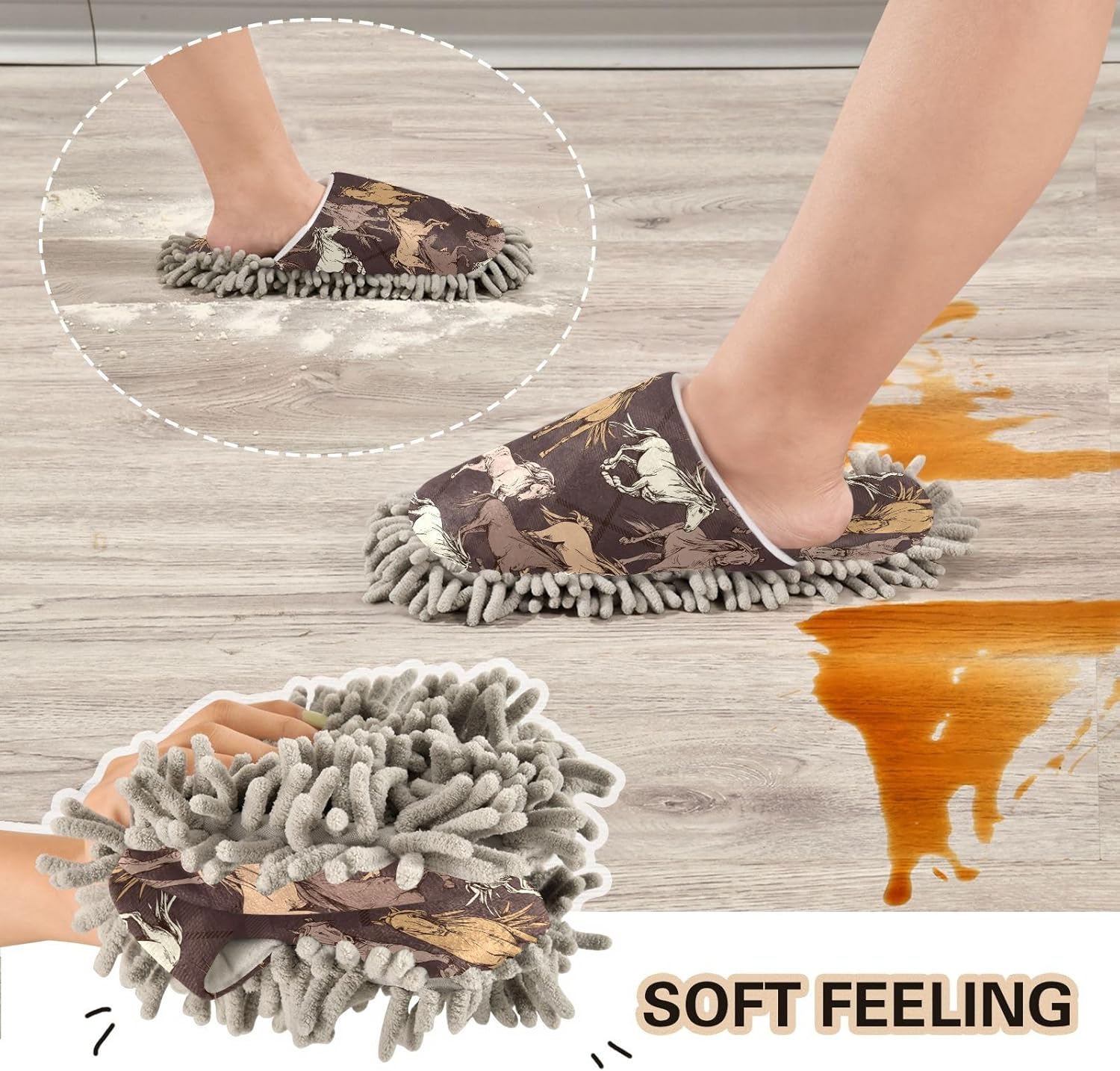 Sinestour Microfiber Mop Slippers for Floor Cleaning 1