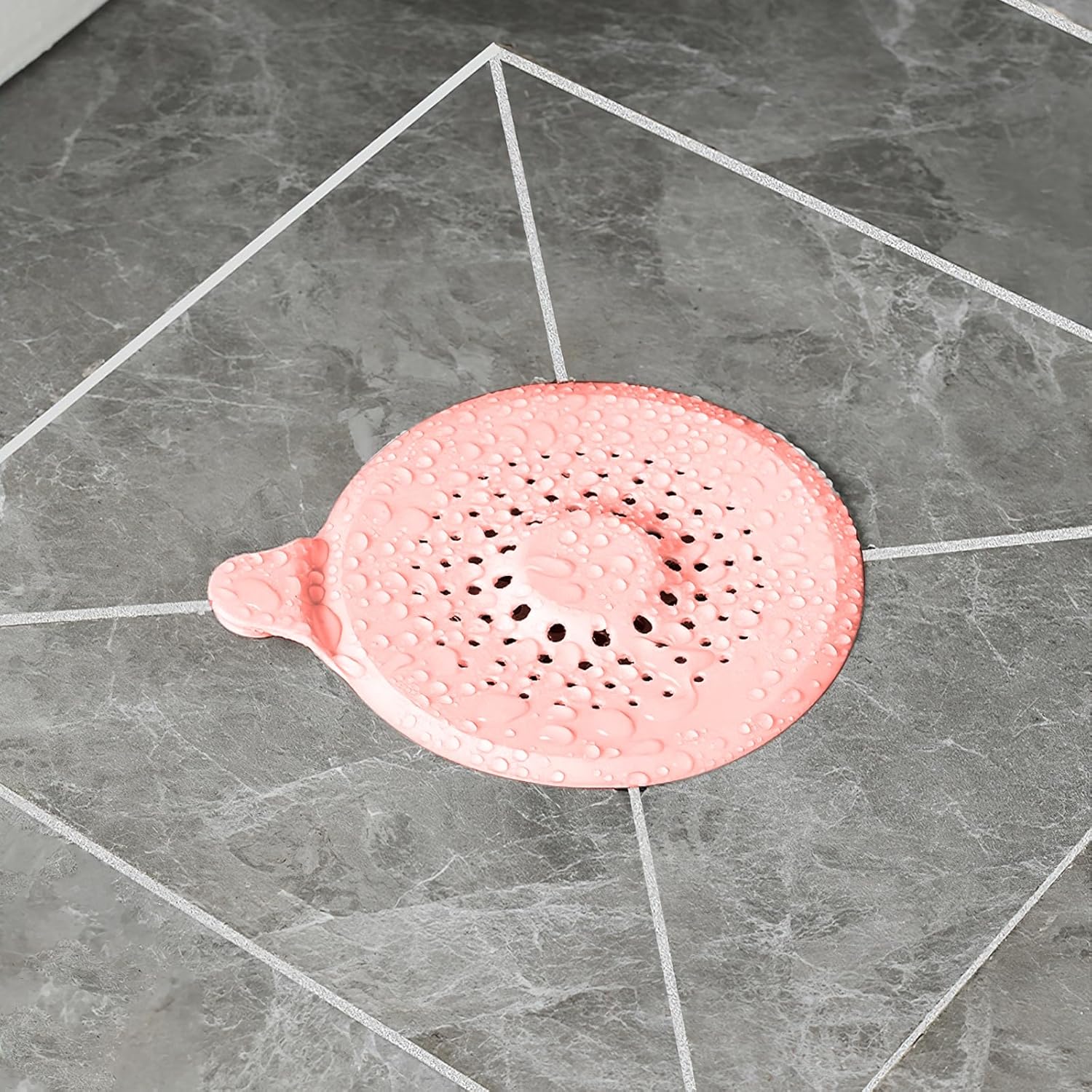 4 Pack Silicone Hair Catcher with Suction Cup for Drains