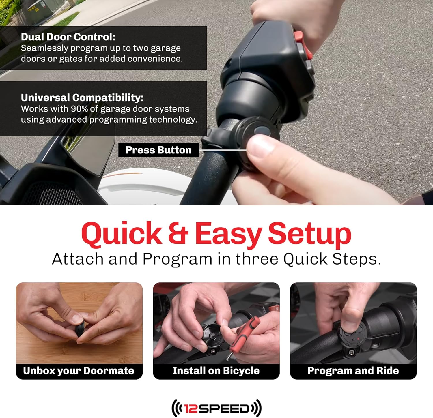 12speed Doormate 2 Garage Door Opener for Bicycles