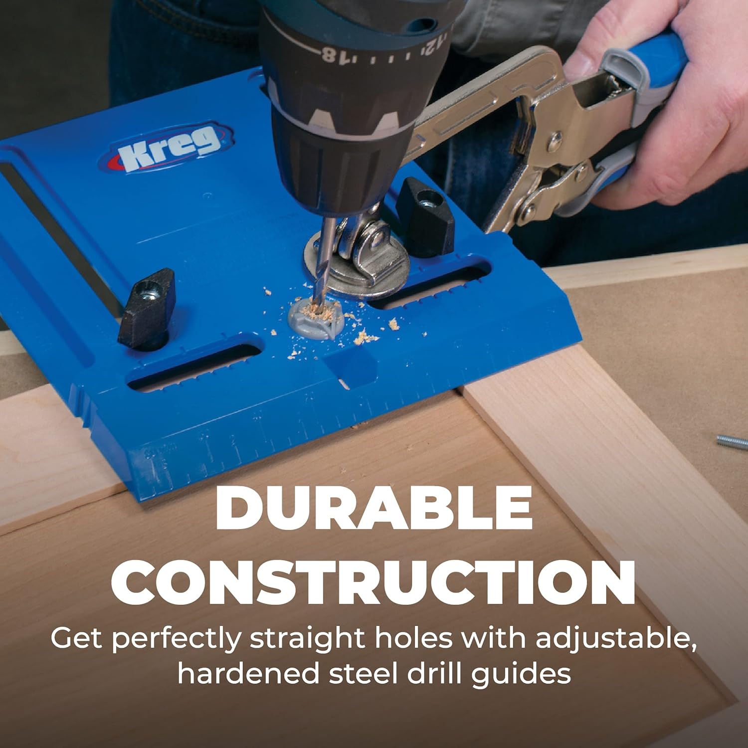KREG KHI-Pull Cabinet Hardware Jig - Durable Drill Guides for Cabinet Handles