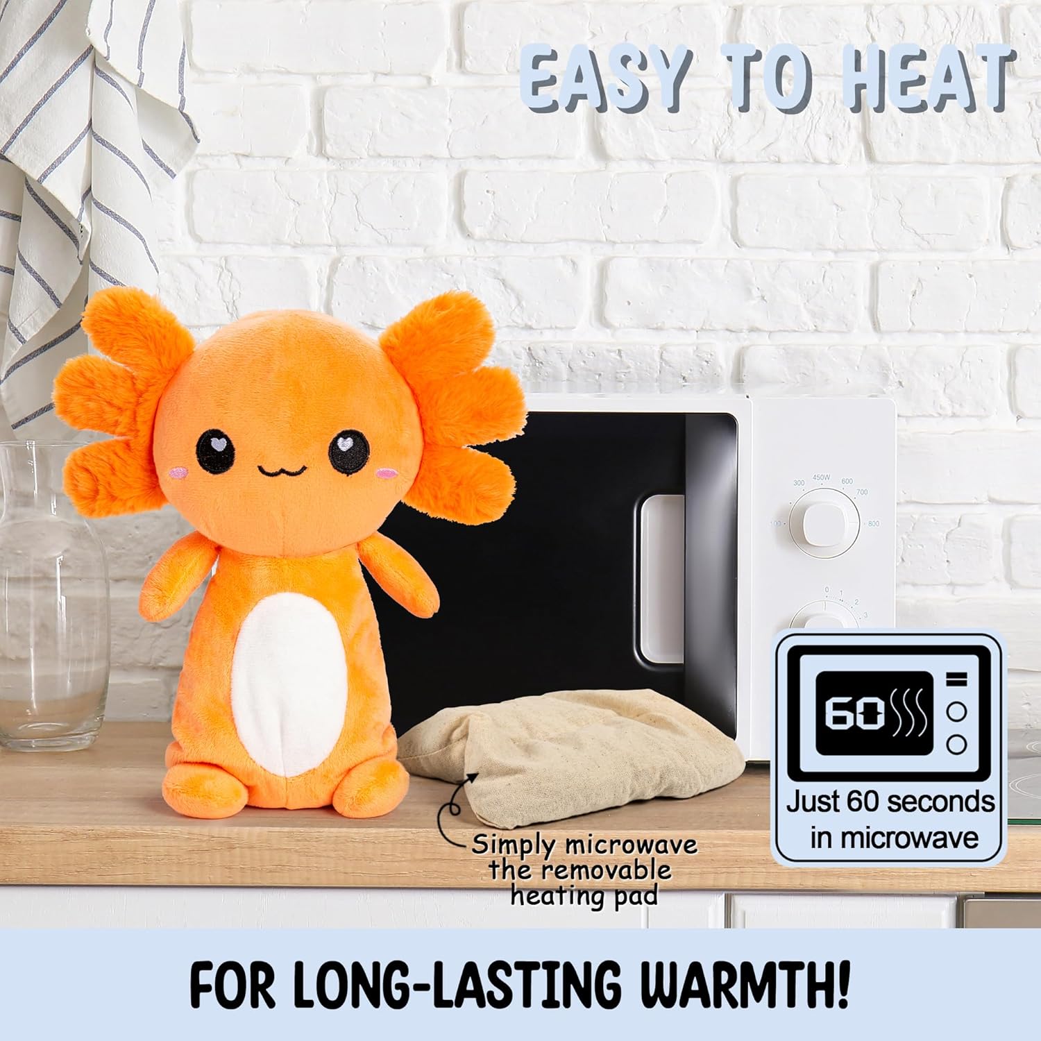 Happy Fuel Axolotl Microwavable Heating Pad 1