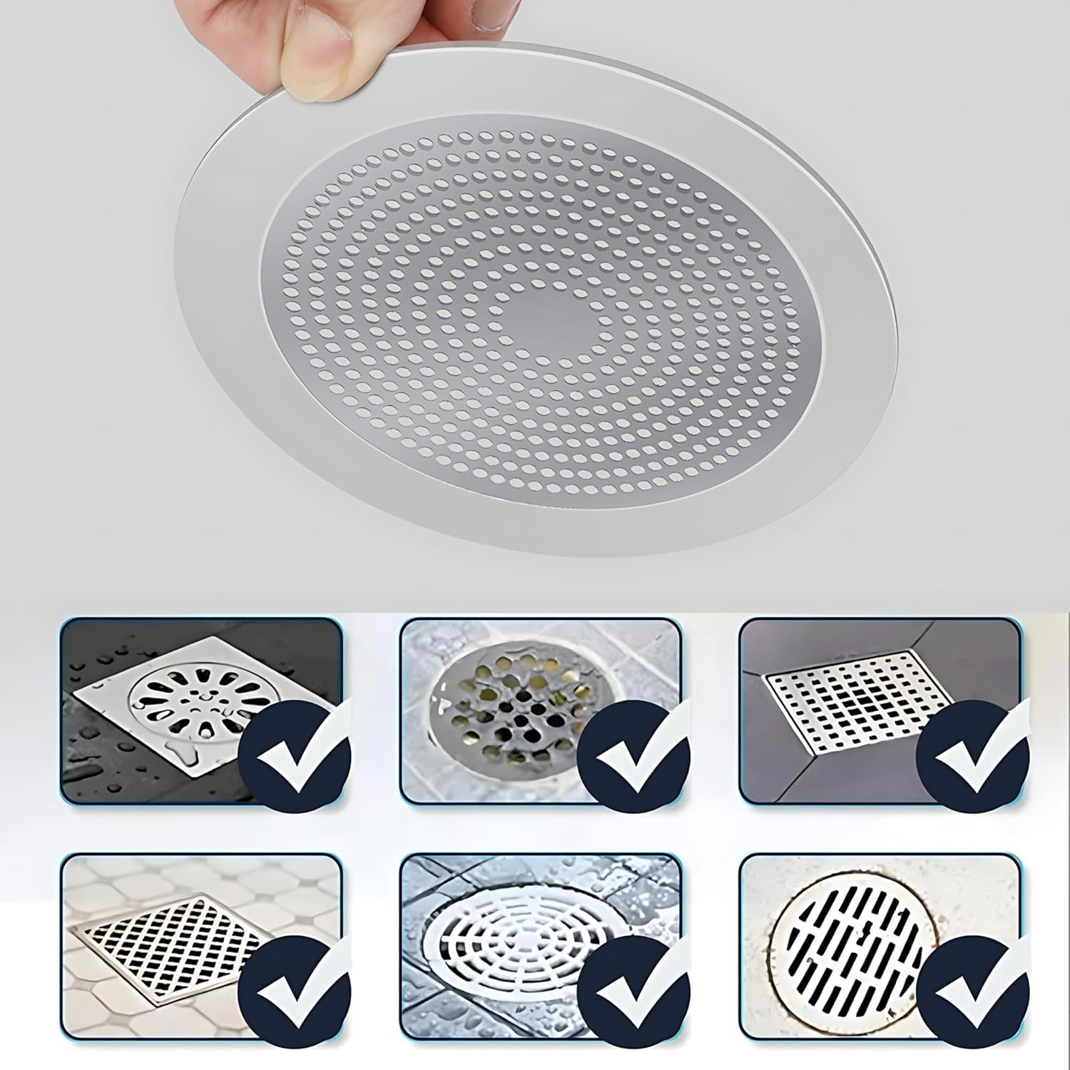 HymoConn Round Shower Hair Catcher 55 inch