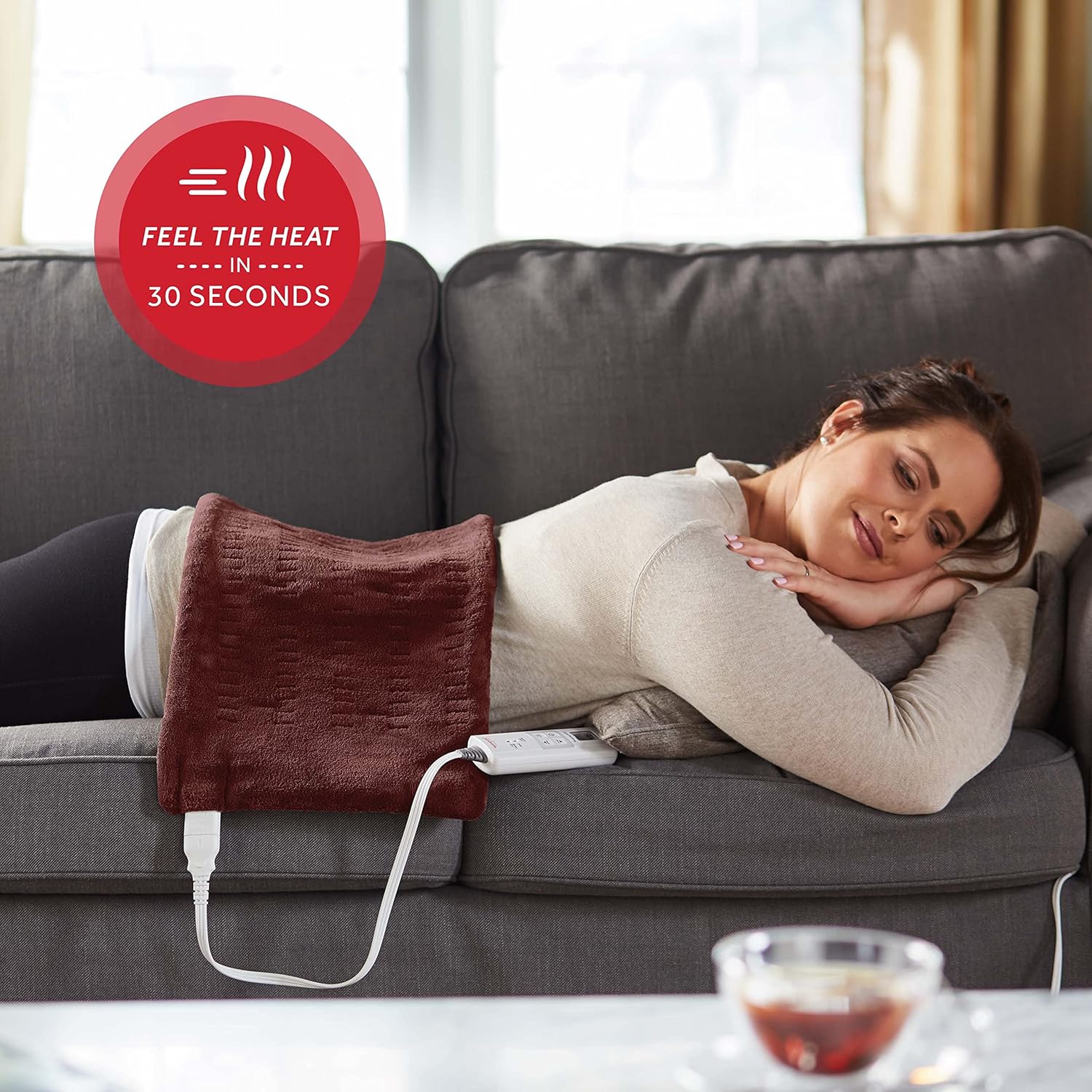 Sunbeam XL Heating Pad with 6 Settings and Auto Shut Off