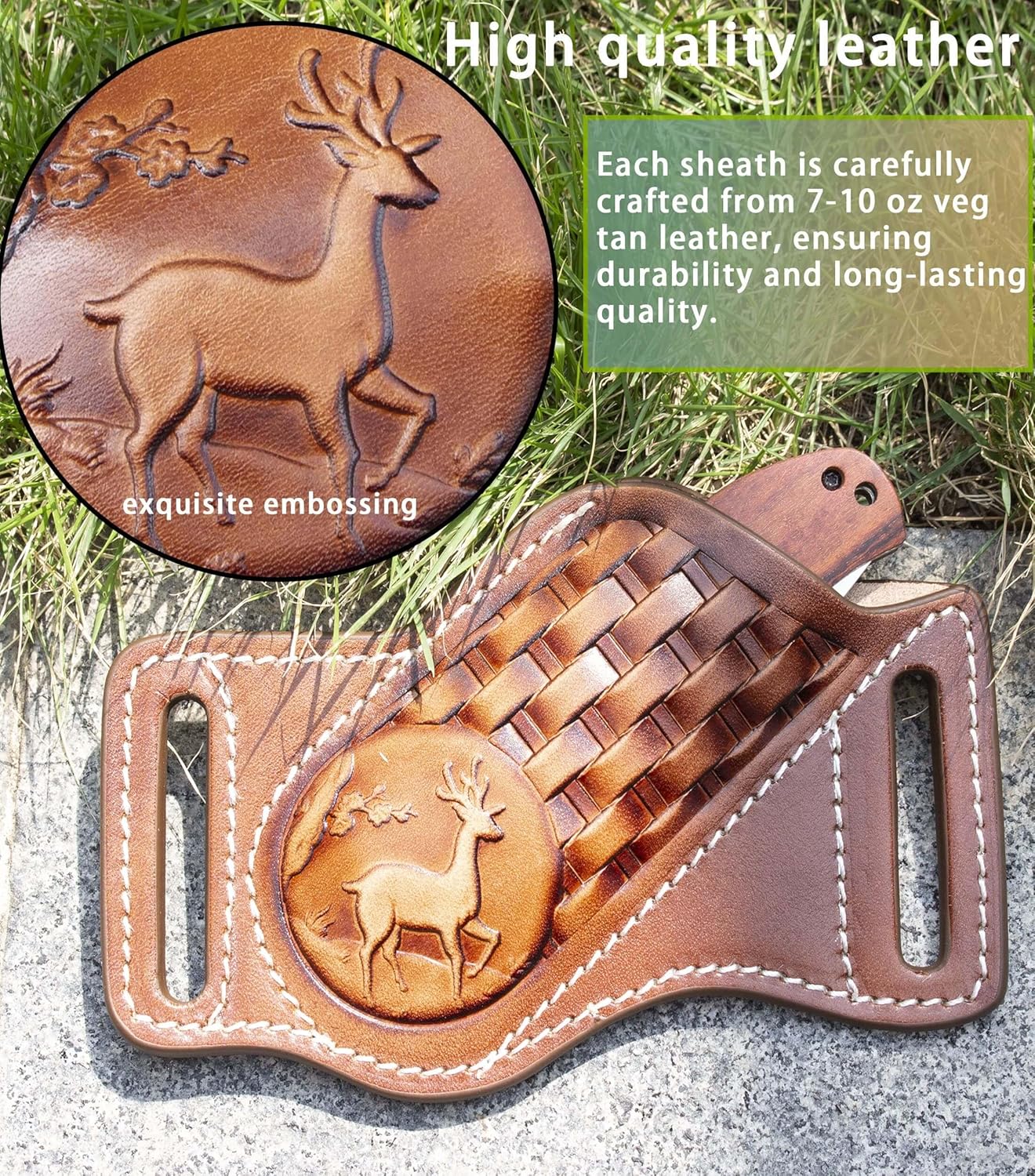 HOGIKUO Leather Knife Sheath for Belt