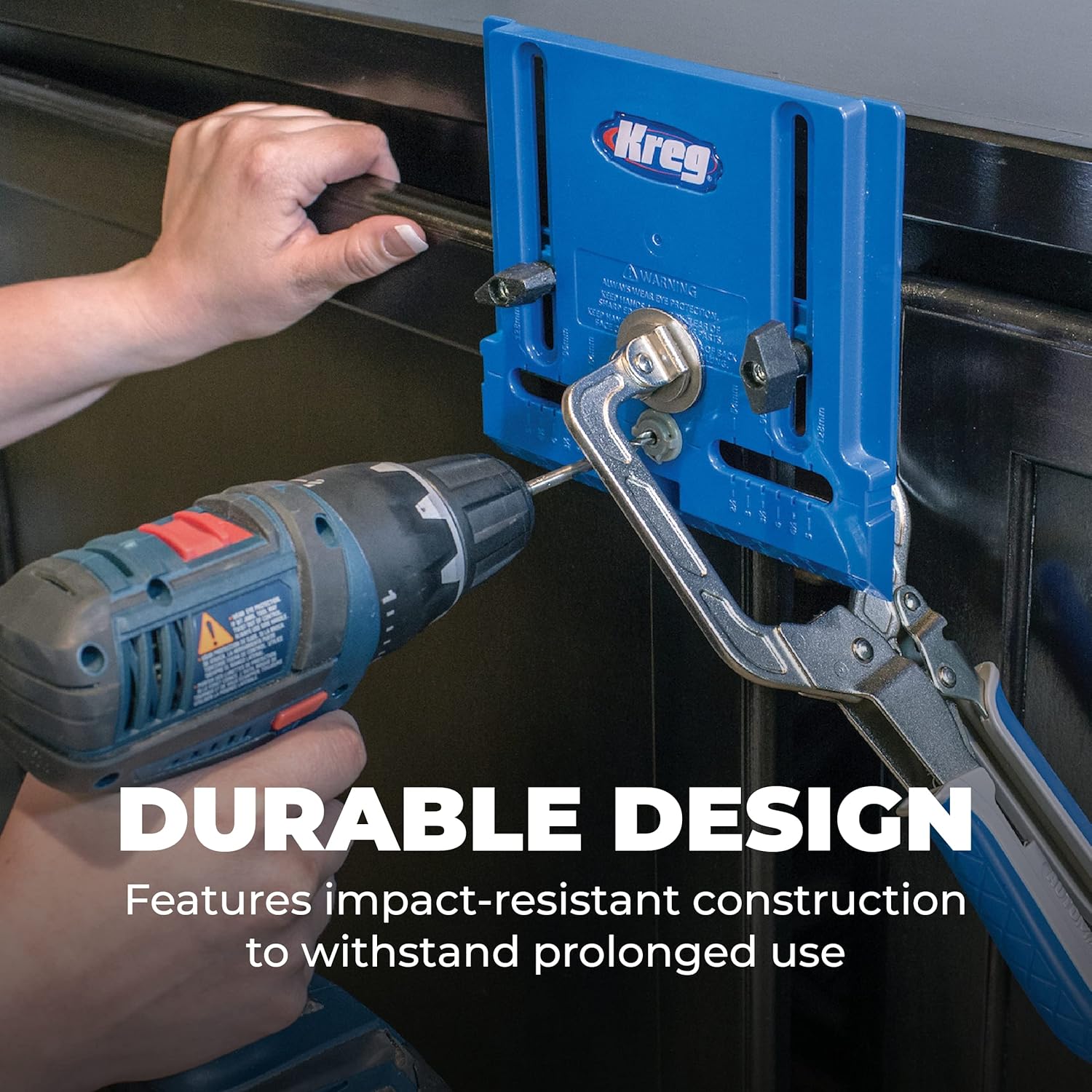 KREG KHI-Pull Cabinet Hardware Jig - Durable Drill Guides for Cabinet Handles