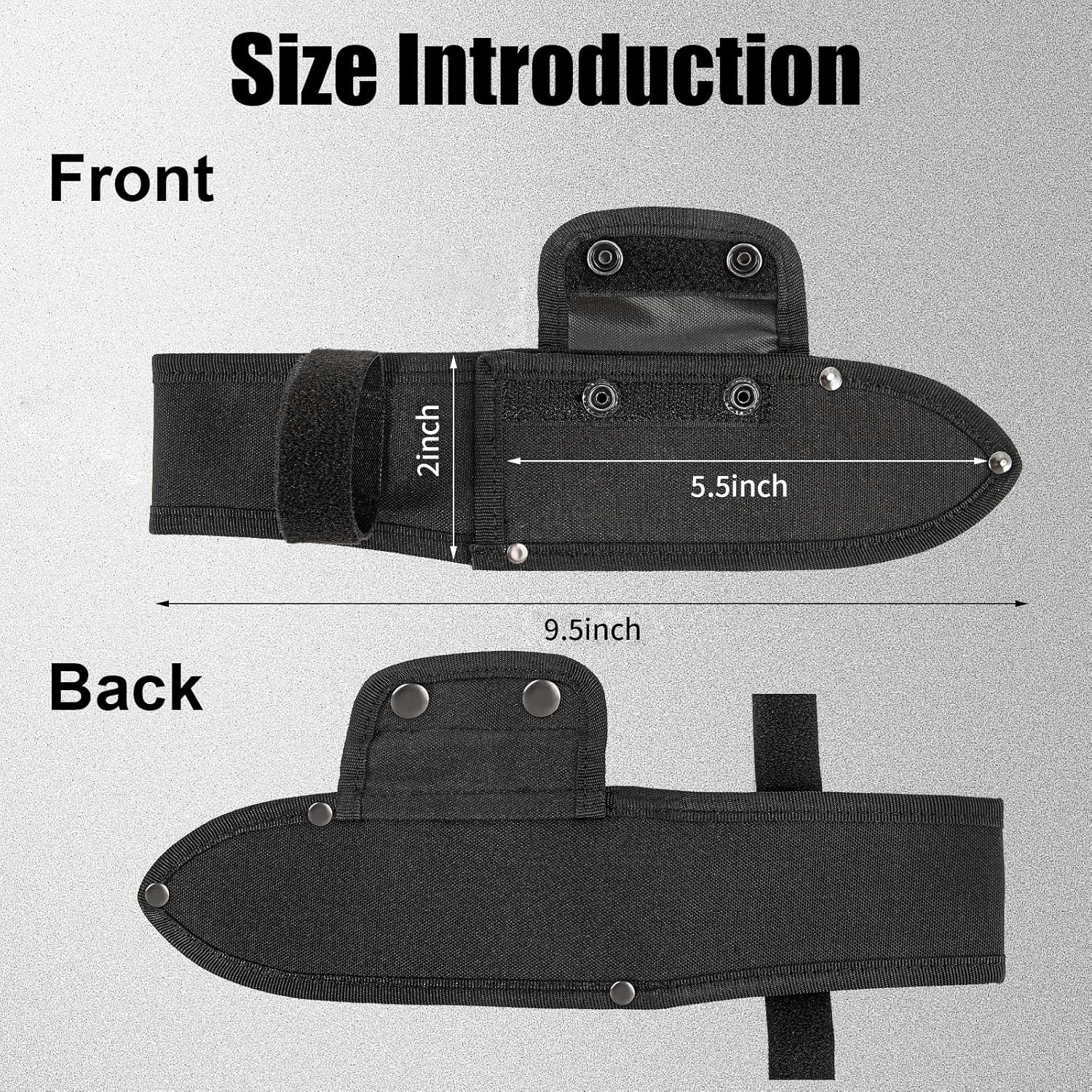 Baizoy Universal Knife Sheath - Black 55 x 2 Inch