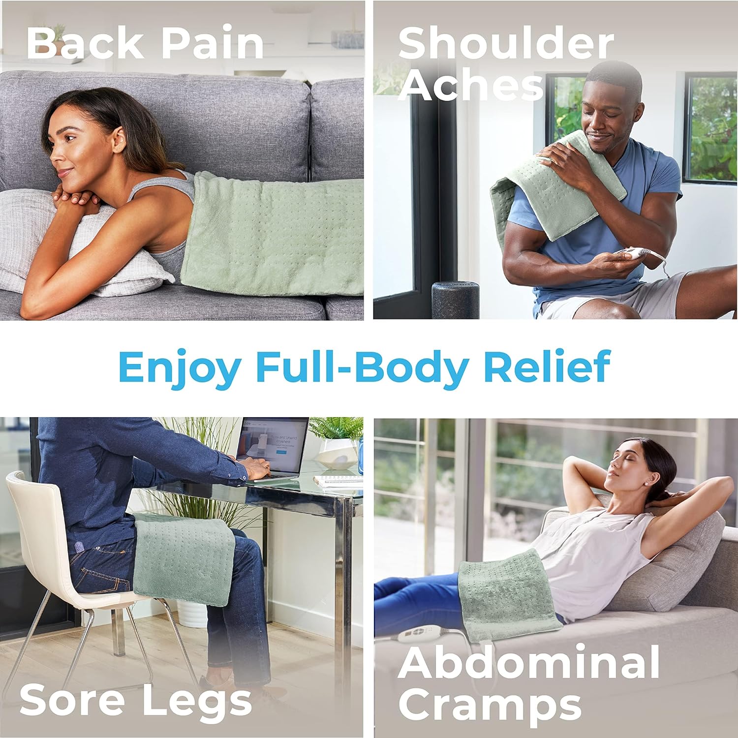 PureRelief XL Heating Pad - 12x24 Electric for Pain Relief