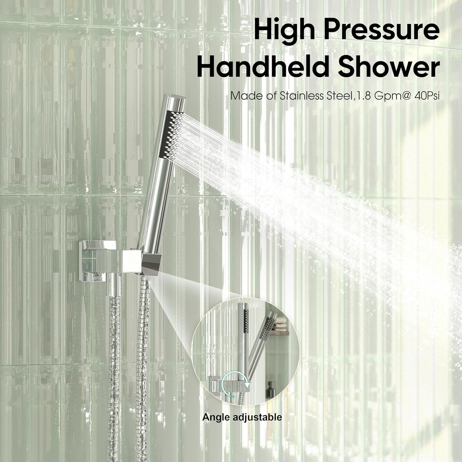 Esnbia Chrome Rain Shower System with 10-Inch Head
