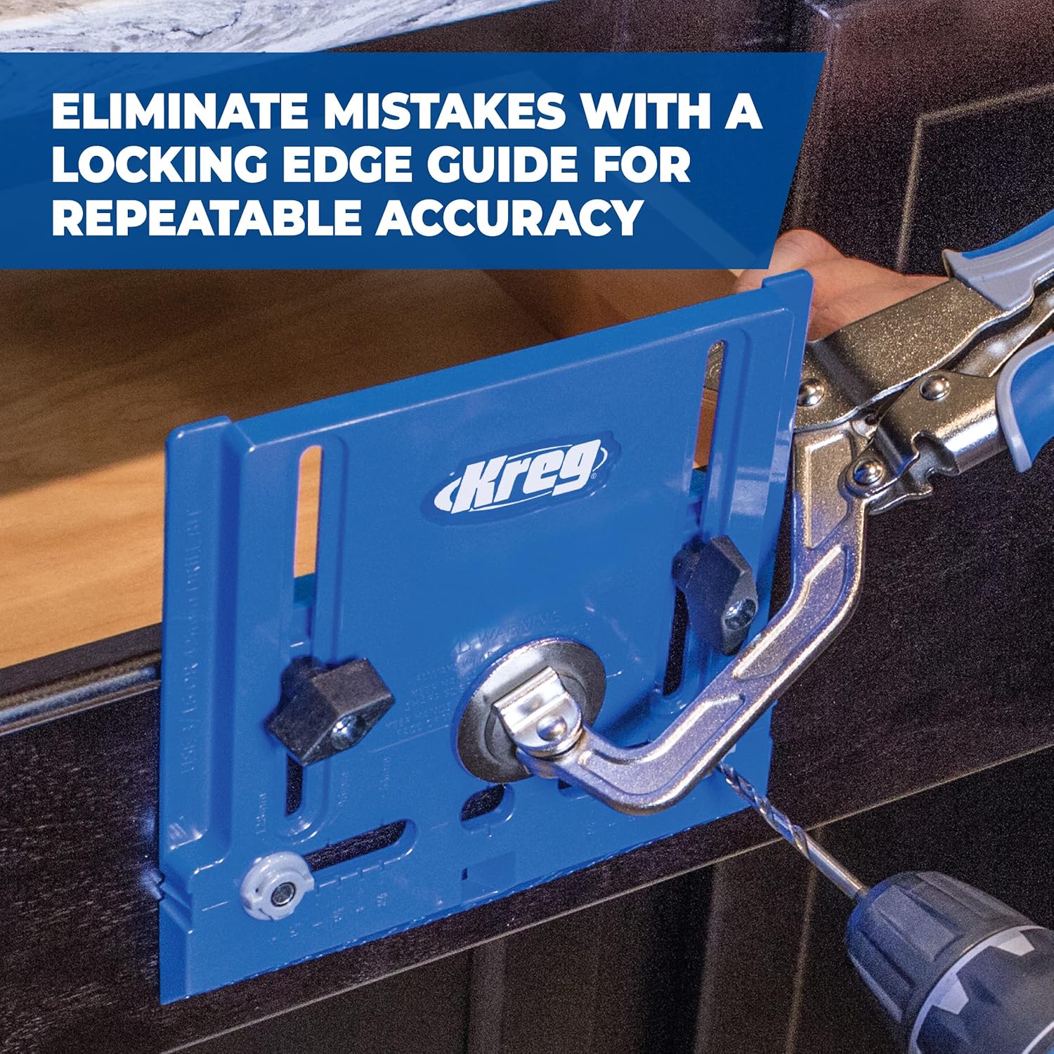 KREG KHI-Pull Cabinet Hardware Jig - Durable Drill Guides for Cabinet Handles