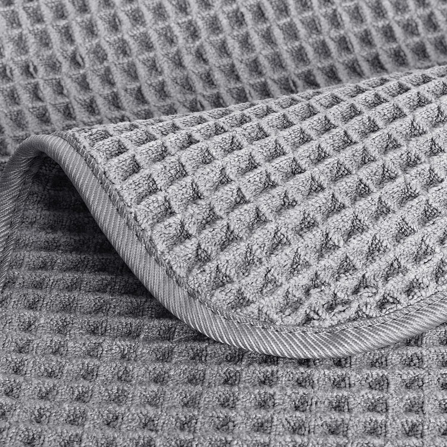 POLYTE Microfiber Lint Free Washcloth Face Towel 4 Pack