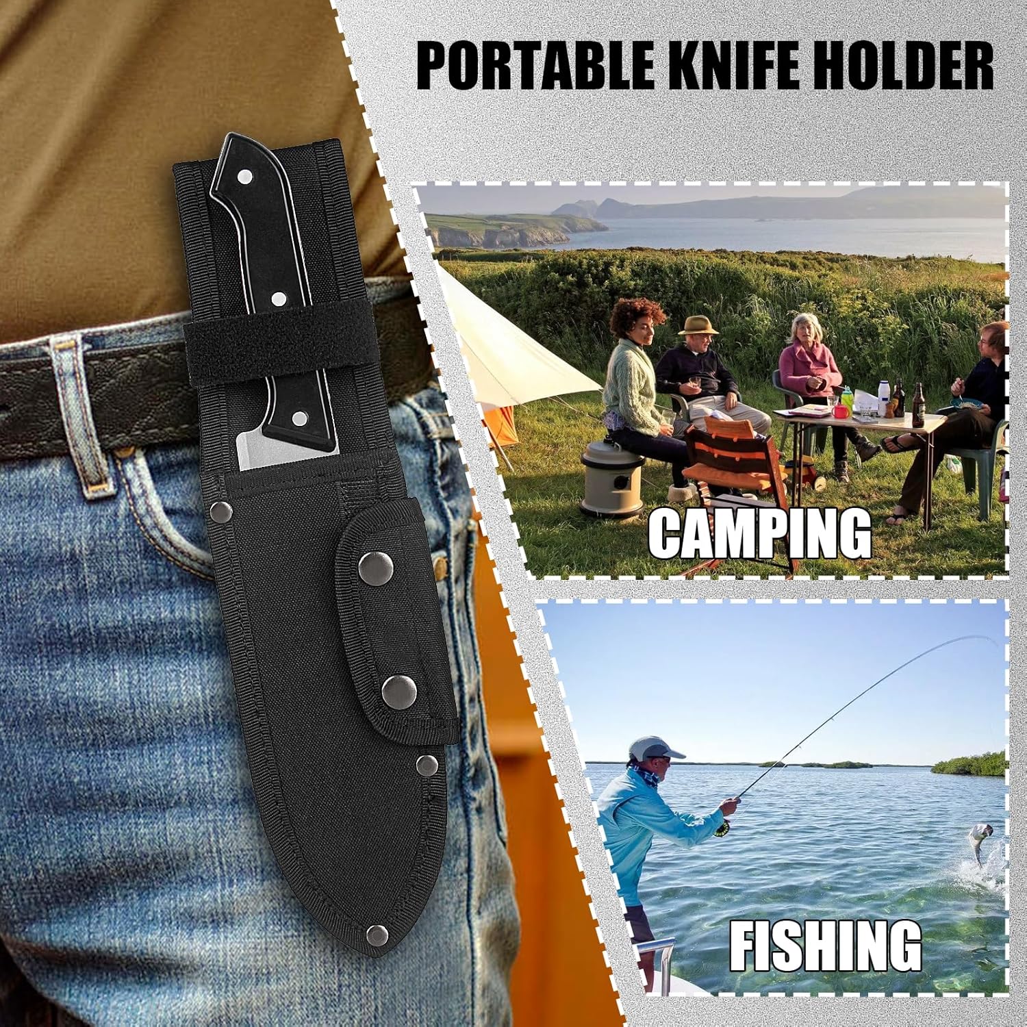 Baizoy Universal Knife Sheath - Black 55 x 2 Inch